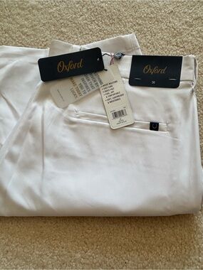 Oxford Men’s White Performance Shorts Sz 36 NWT